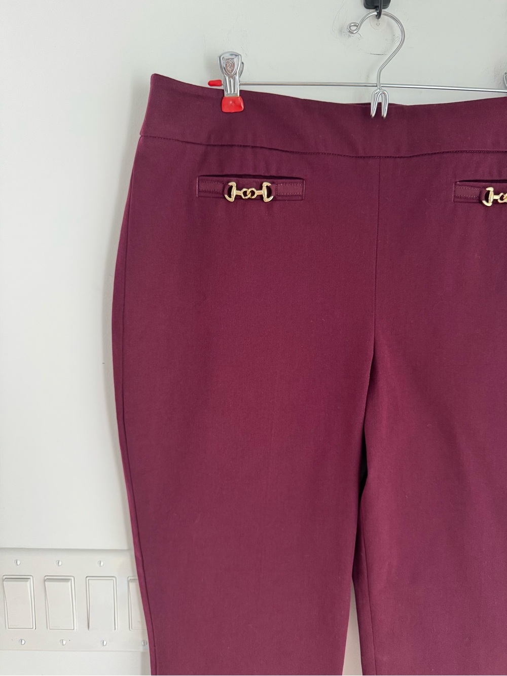 Talbots Chatham Ankle Pants Rich Burgundy NEW Women’s Size 16P - Picture 2 of 10